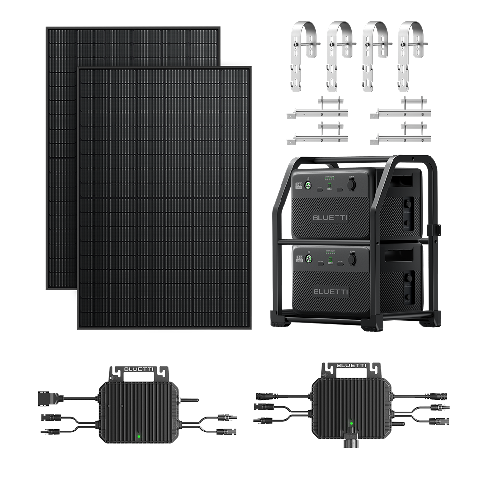 Bluetti Compact 350W/450W/550W Balcony Solar System Kit with 800W Micro Inverter Battery EU Certified DIY Installation Energy Savings - Image 6
