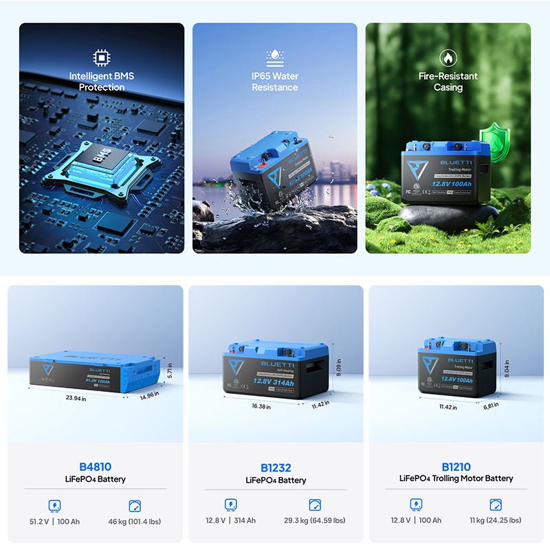 BLUETTI LiFePO4 Battery 5 Years Warranty Long Lifespan Lithium Iron Phosphate Battery for Home Solar Power System RV UPS Backup - Image 5